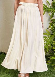 Chic Cream Maxi Skirt