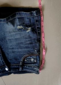 Distressed Denim Shorts
