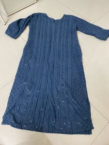 Elegant Blue Sequined Kurta