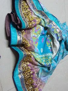 Beautiful Blue Floral Saree