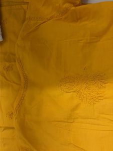 Yellow Chikankari Kurta Set