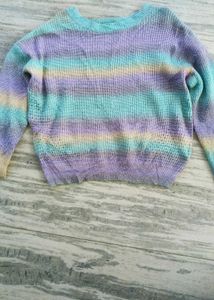 Pastel Striped Knit Sweater