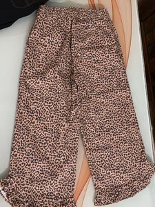 Leopard Print Wide Leg Pants