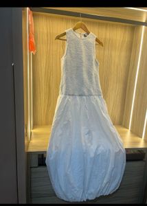 NEW ZARA Chic White Textured Sleeveless Dress