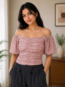 Chic crop Polka Dot Top