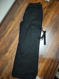 Korean  Baggy Black Cargo Form Zudio