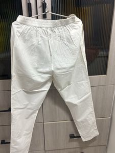 Classic White Cotton Kurti  Pants