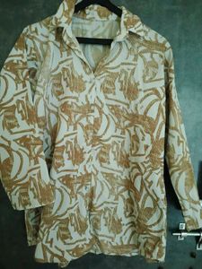 Vintage Printed Shirt and Pants Set