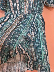 Boho Print Wrap Dress