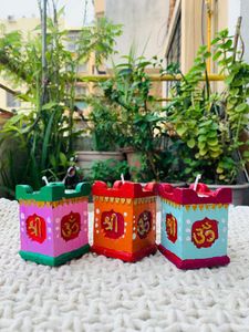 Hand-Painted Decorative Diwali Candles