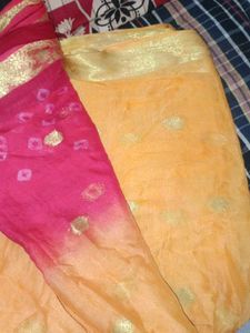 Vibrant Ombre Bandhani Saree