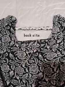 Floral Print black kurti