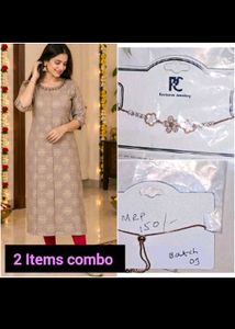 Kurta+Bracelet Ethnic Kurta with New Handband free