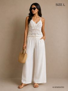Chic White Crochet Lace Tank Top