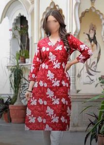Beautiful Red Floral Kurta