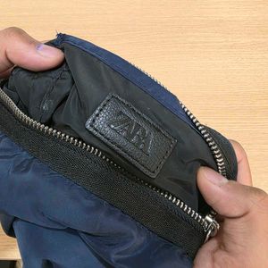 Zara Stylish Blue Crossbody Bag