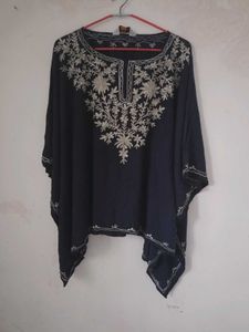 Beutiful Lace Embroidery Poncho