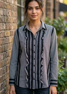 Striped Button-Up Shirt