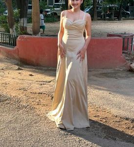 Elegant Cream Party Gown corset back