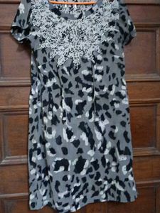 Animal Print Sequence Cocktail Formal Dress