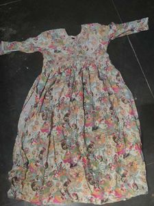 Elegant Floral Kurta Set(( Naira cut suit set ☺️