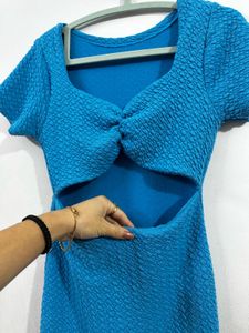 Blue Cutout Bodycon Dress