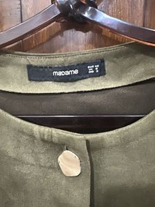 Olive Green Suede Jacket