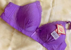 New Purple Lace Padded Bra