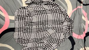 Classic Black and White Checkered shirt- women