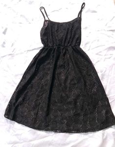 black lace Transparent  Dress