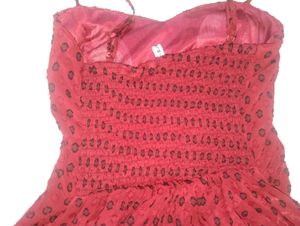 y2k sleeveless red dress