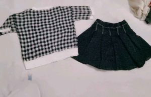 Very Cute N Beautiful Cardigan With Skort