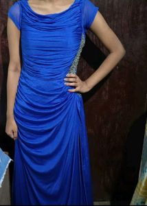 Stunning Royal Blue Ruched Gown