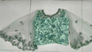 Stunning Mint Green Embroidered Blouse