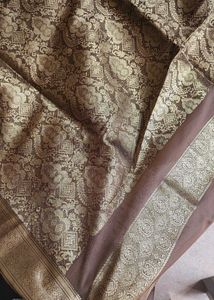 Elegant Brown Banarasi Silk Saree
