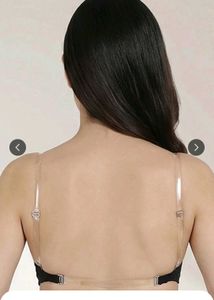 Black Padded Bra with Transparent Straps