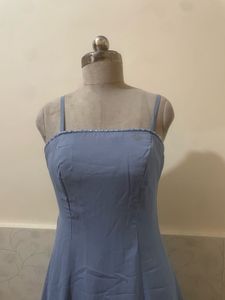 Light Blue Spaghetti Strap Maxi Dress