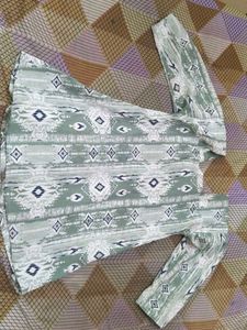 Boho Print Smocked Kurta