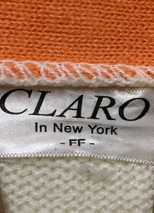 Orange &amp; White Striped Knit Cardigan
