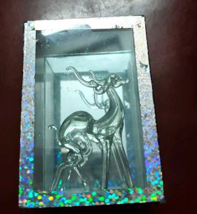 Glass Deer Figurine