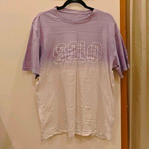 Purple & White Ombre "SOLO" Graphic Tee