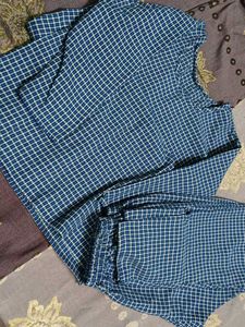 Checked Kurta Set
