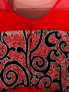 Stunning Red &amp; Black Swirl Gown ❤️