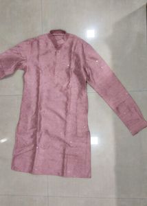 Elegant Pink Sequined Kurta 'NO OFFERS'