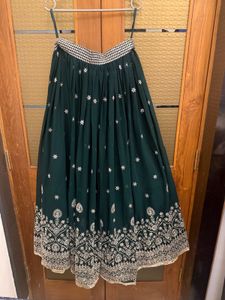 Stunning Emerald Mehendi Green Lehenga Choli