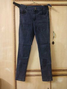 Women's Navy Blue Skinny Fit Jeans | Waist 32 inch
