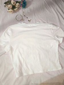 Cute Bow Graphic White T-Shirt
