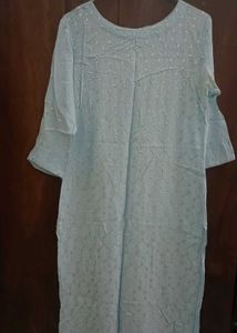 Light Blue Sequined kurti