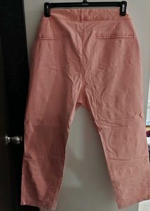 Chic Peach Denim Trousers