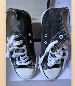 Classic Black Canvas Sneakers